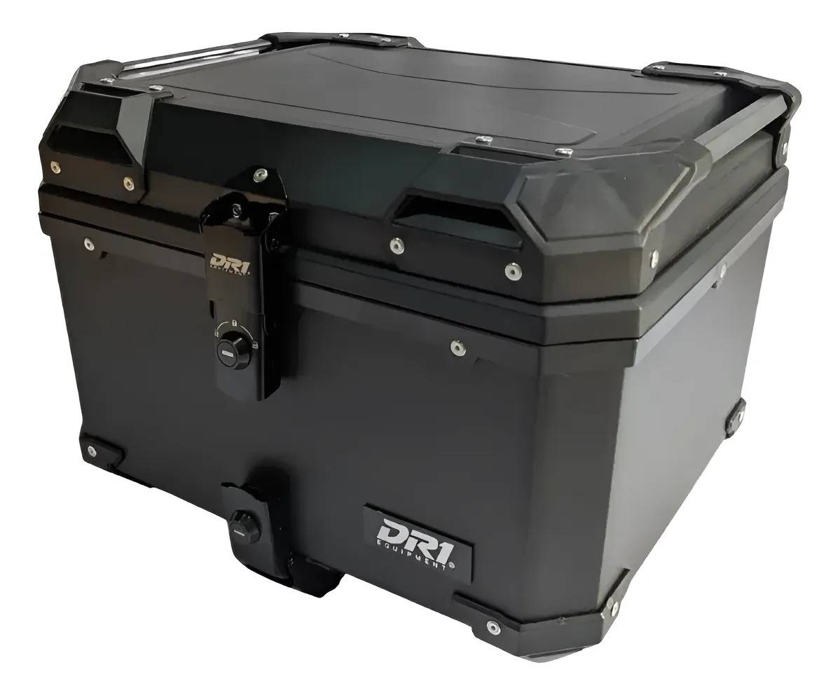 Baul Maletero Dr1 57 Litros Thunder Con Espaldar Doble Chapa Negro